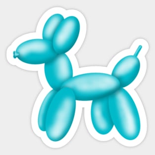 Blue balloon dog Sticker